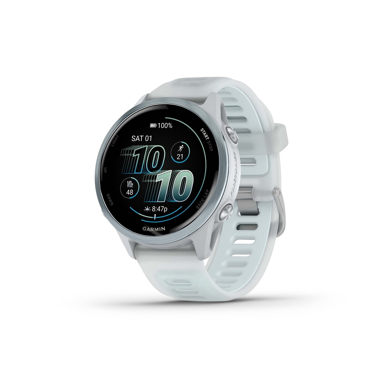 Garmin - Forerunner 570 GPS Smartwatch 42 mm Aluminum - Cloud Blue Aluminum - (2025)