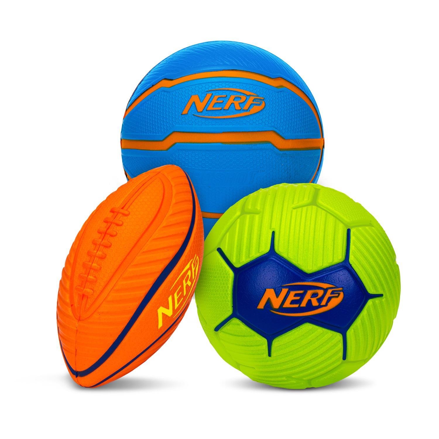 NERF Mini Soccer, Football & Basketball Assortment Review: Compact, Durable Fun