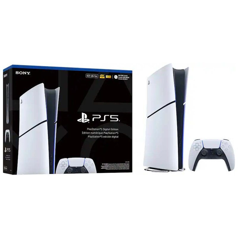 PlayStation 5 Slim Console Digital Edition - 825GB White, Video Game Consoles | 1000049898 | P.C. Richard & Son