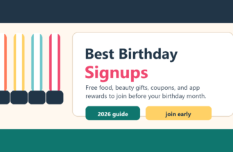 Best birthday signups 2026 rewards calendar with free food gifts coupons and app perks