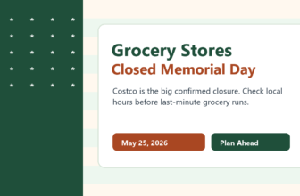 Grocery stores closed on Memorial Day 2026 hours guide