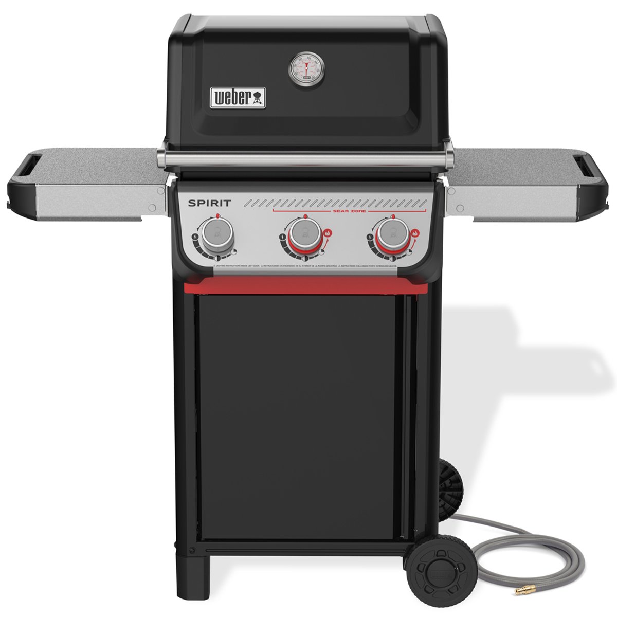 Weber Spirit E-325 3-Burner Natural Gas Grill with Snap Jet Ignition System & Sear Burner - Black | 1500844 | P.C. Richard & Son