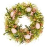 Northlight 13-Inch Easter Wreath Review: Green & Pink Artificial Spring Wreath with Butterflies and Eggs